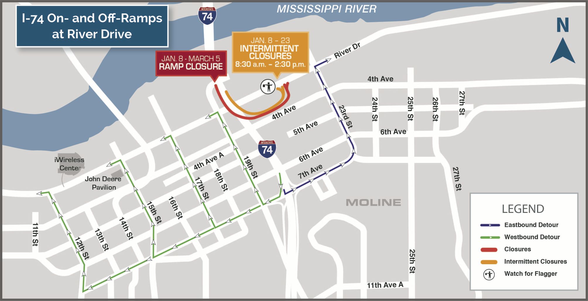 Detour map